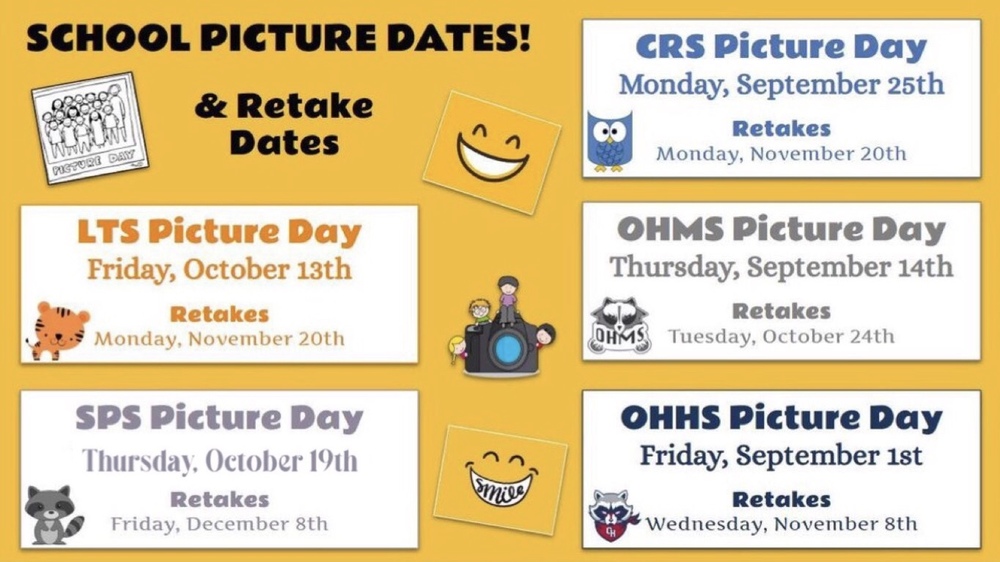 School Picture Dates