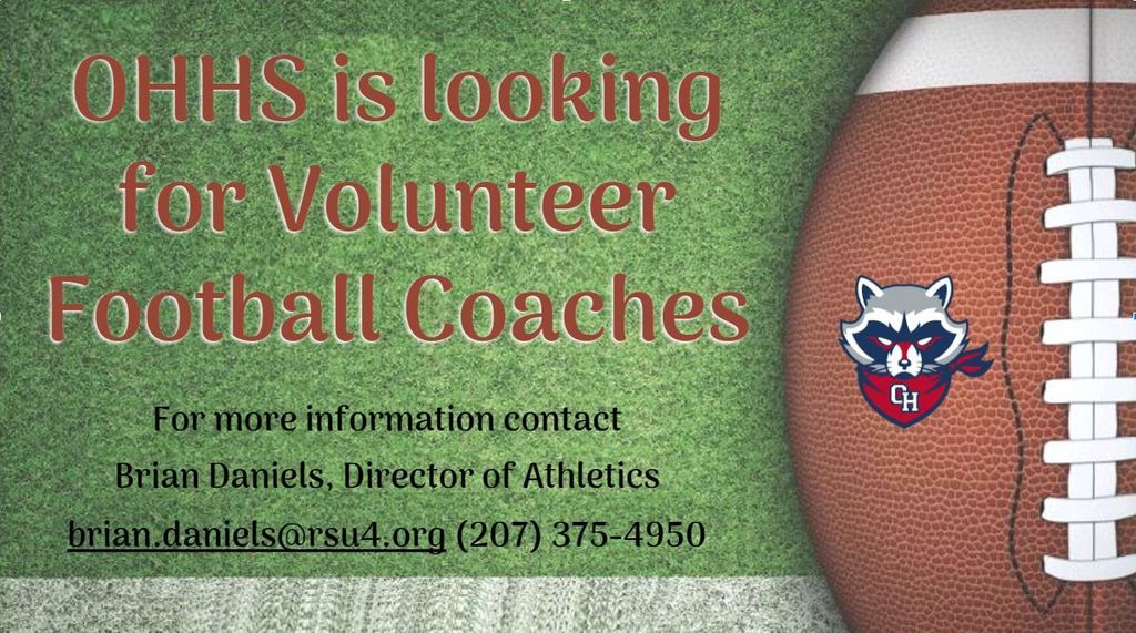 Looking for volunteer football coaches